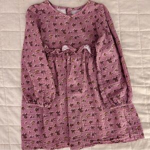 Zara Mauve Floral Patterned Dress